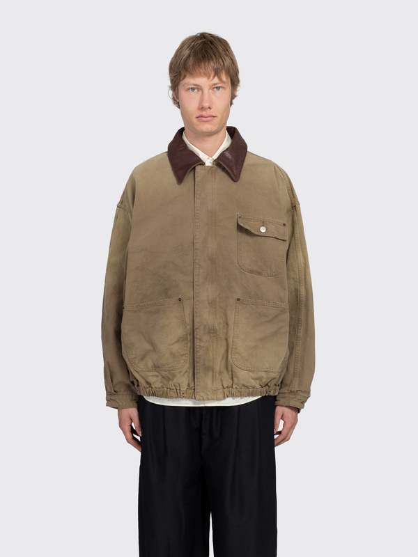ssstein Sulfur Dyed Oxford Vintage Jacket - Khaki | Garmentory