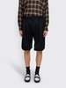 ssstein Wool Kersey Wide Easy Short Trousers - Black - Thumbnail 1