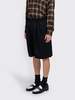 ssstein Wool Kersey Wide Easy Short Trousers - Black - Thumbnail 2