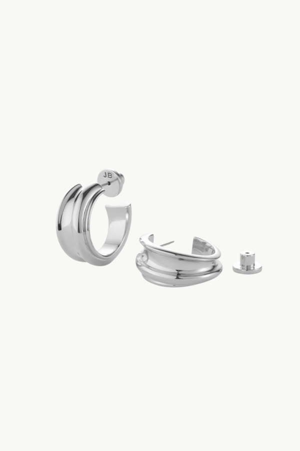 Jenny Bird Lennon Hoops Earrings - High Polish Silver