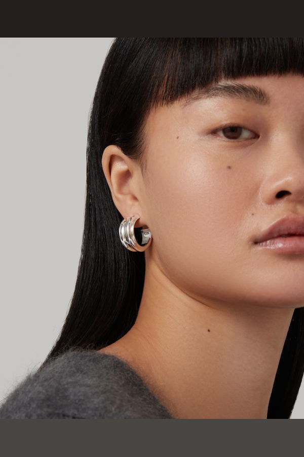 Jenny Bird Lennon Hoops Earrings - High Polish Silver
