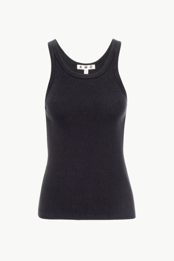 amo denim Long Rib Tank - Vintage Black