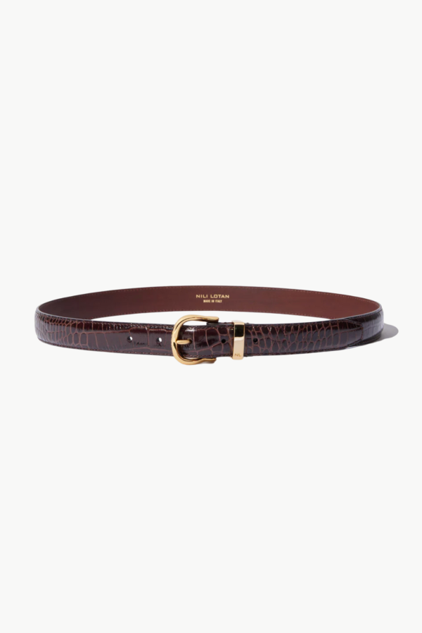 Nili Lotan Louise Belt - Dark Brown