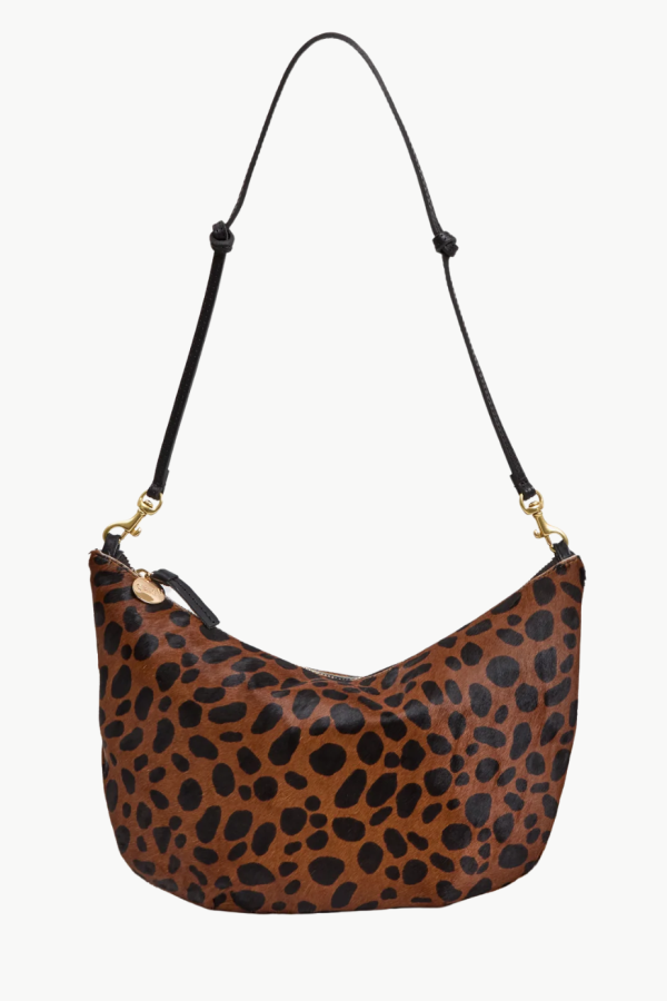 Clare V. Lune Leopard Hair On Handbag - Tan