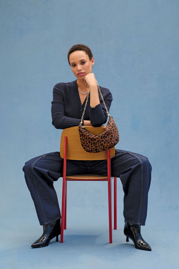 Clare V. Lune Leopard Hair On Handbag - Tan