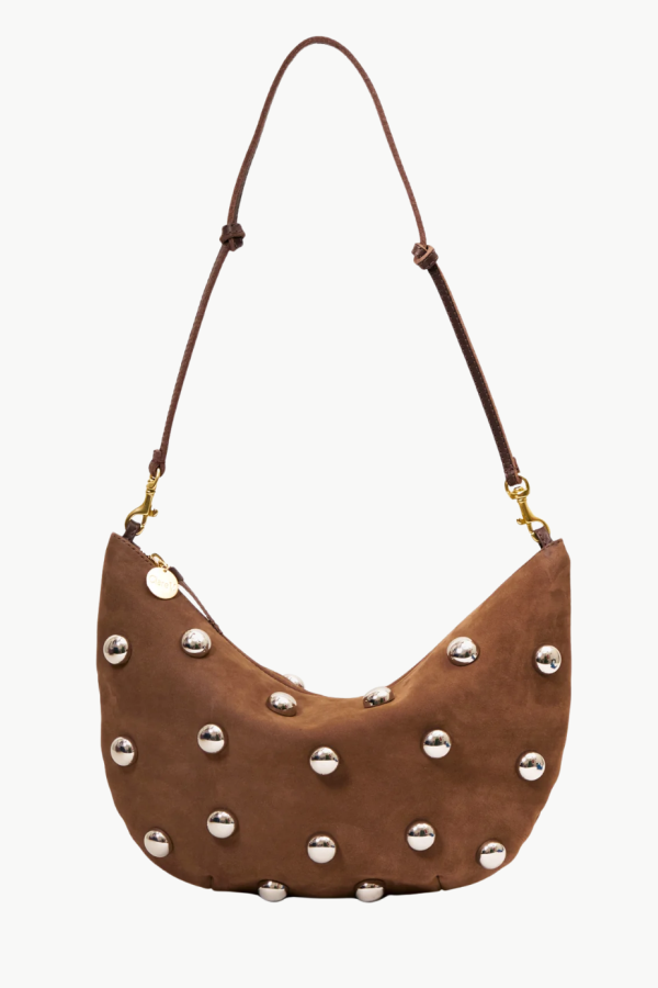 Clare V. Lune W/ Studs Shoulder Bag - Choco Bar