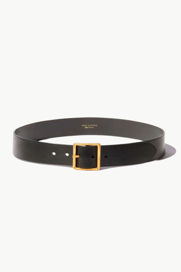 Nili Lotan Marcela Belt - Dark Brown w/ Antique Brass