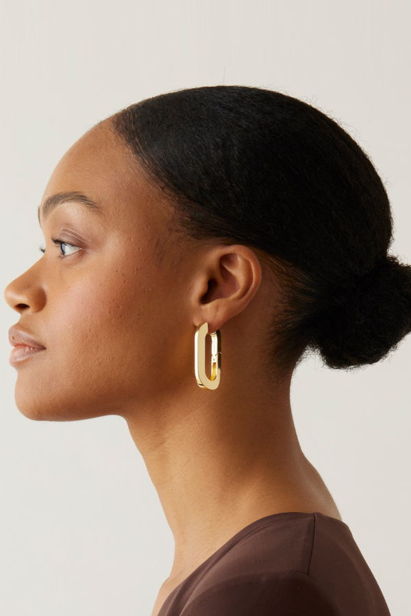 Jenny Bird Mega U-Link Earrings - High Polish Gold
