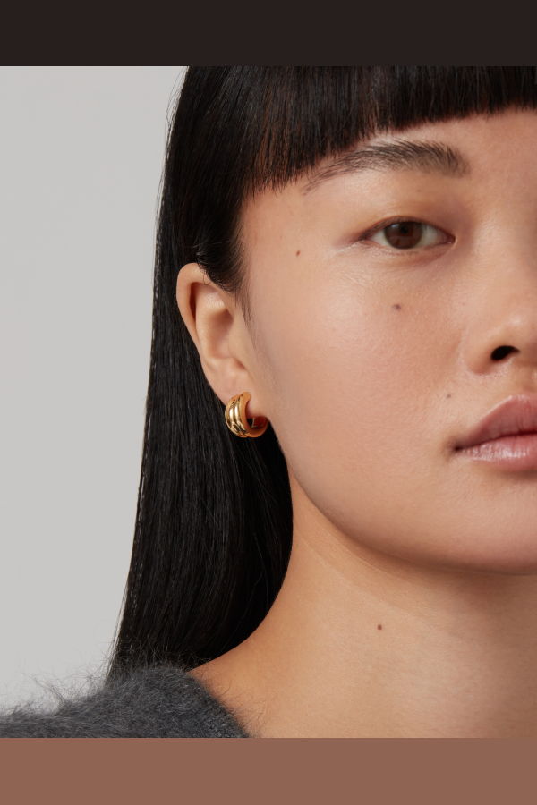 Jenny Bird Mini Lennon Hoops - High Polish Gold