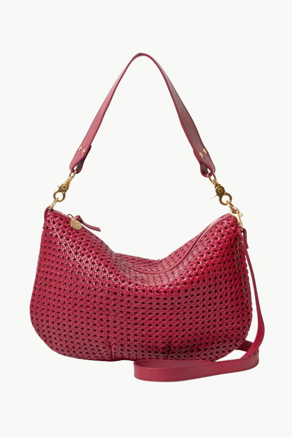 Clare V. Moyen Messenger Handbag - Plummy Rattan