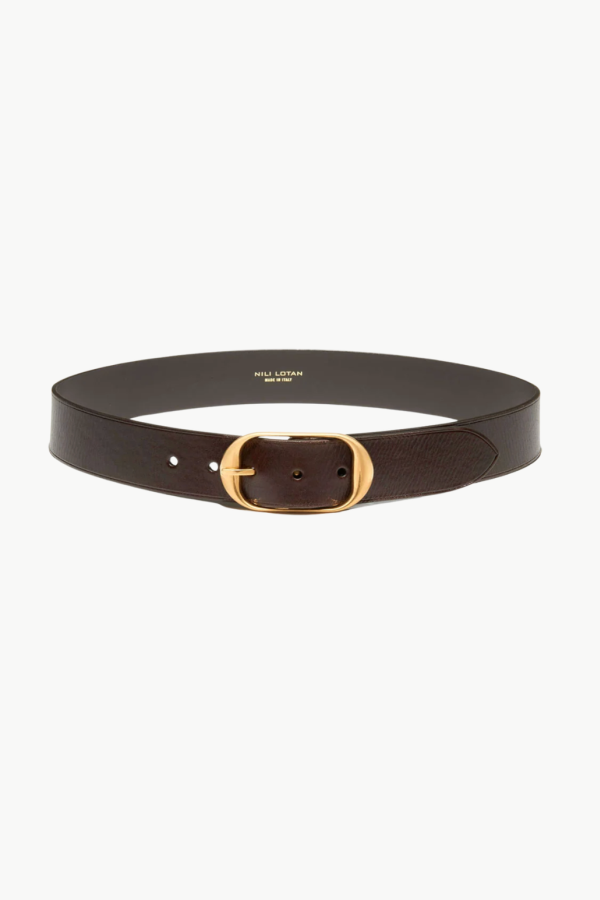 Nili Lotan Nili Belt - Vintage Brown/Antique Brass Buckle