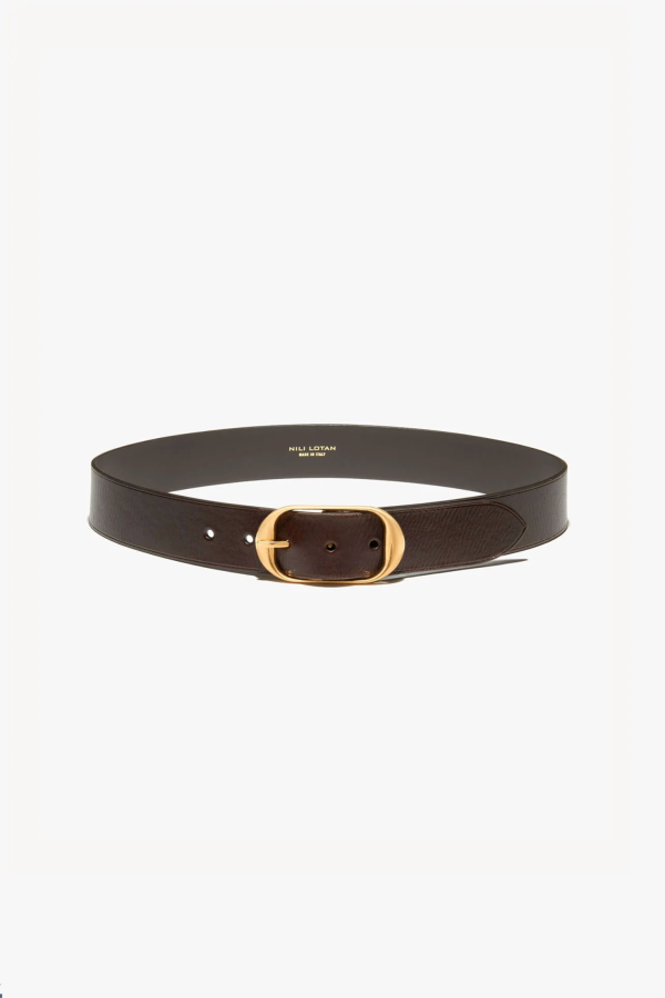 Nili Lotan Nili Belt - Vintage Brown/Antique Brass Buckle