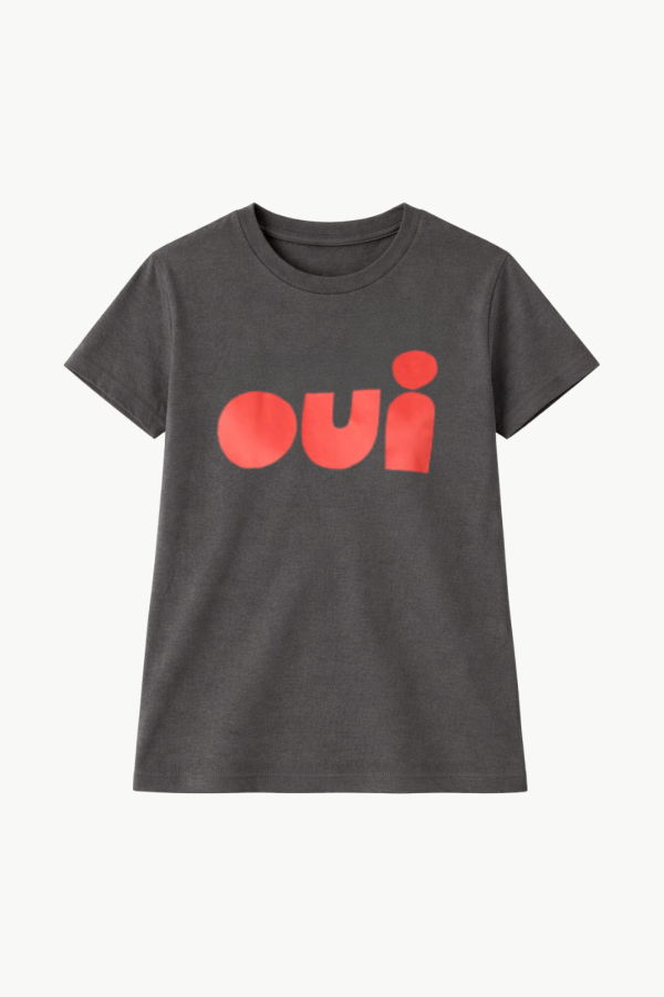 Clare V. Oui Classic Tee - Faded Black