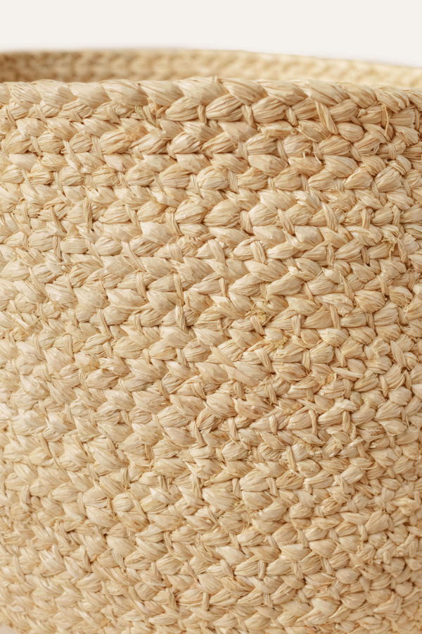 Indego Africa Braided Raffia Planter