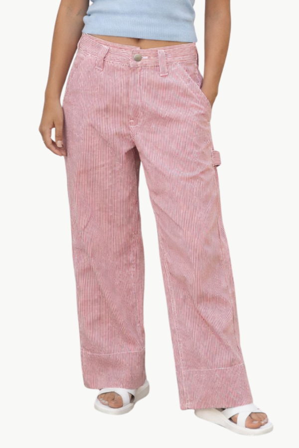 DENIMIST Payden Relaxed Carpenter Pant - Red Railroad Stripe