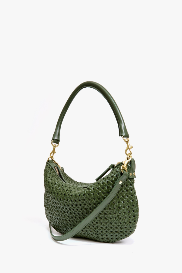 Clare V. Petit Moyen Messenger Bag - Army Rattan