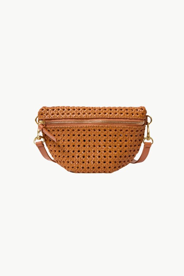 Clare V. Petite Fanny Bag - Tan Rattan