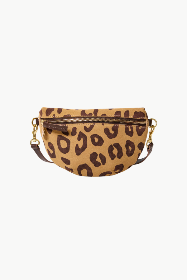 Clare V. Petite Fanny Pablo Cat Suede Fanny Bag - Lark/Brown