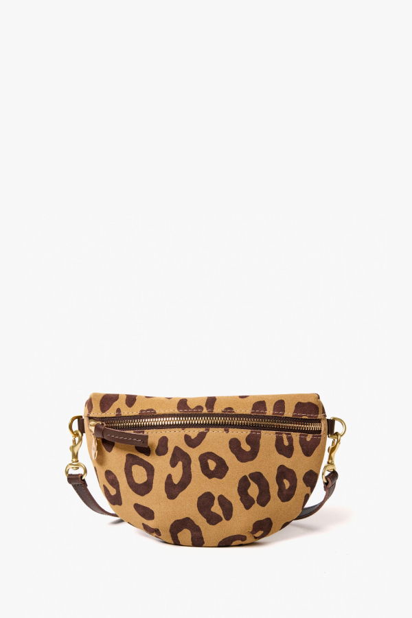 Clare V. Petite Fanny Pablo Cat Suede Fanny Bag - Lark/Brown
