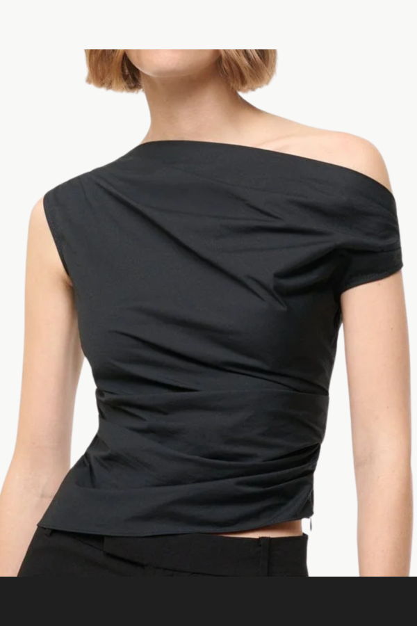 Staud Phare Silk Top - Black