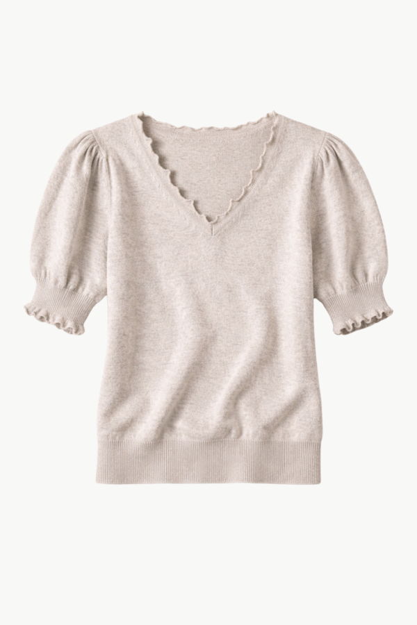 Ulla Johnson Polline Short Sleeve Top - Pebble