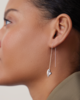 Jenny Bird Puffy Heart Threaders Earrings - Silver - Thumbnail 3