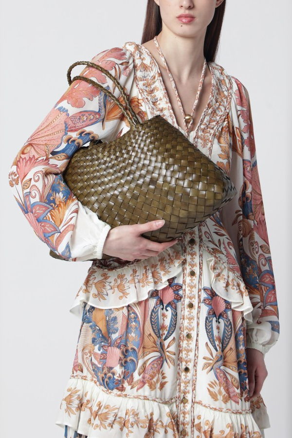 Dragon Diffusion Santa Croce Big Handbag - Khaki