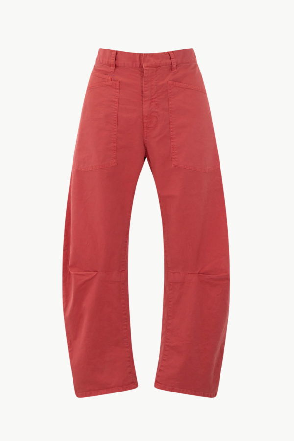 Nili Lotan Shon Pant - Vintage Washed Faded Red
