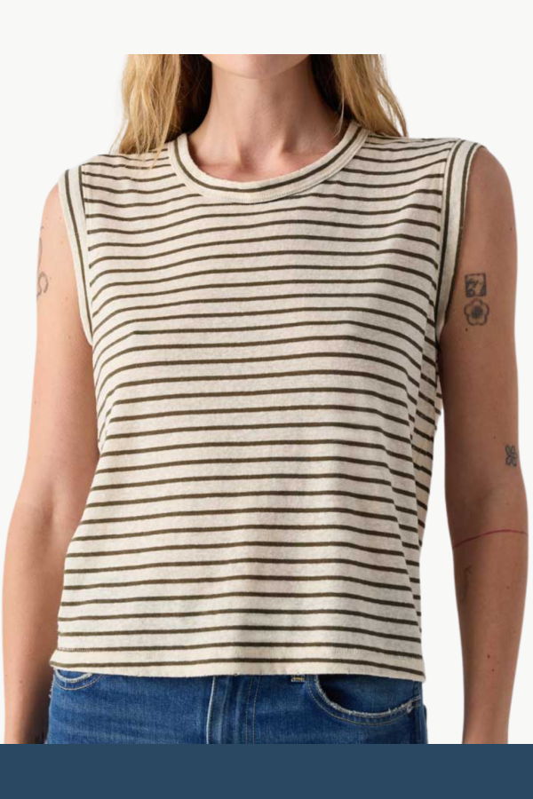 amo denim Sleeveless Love Tee - Reseda Multi