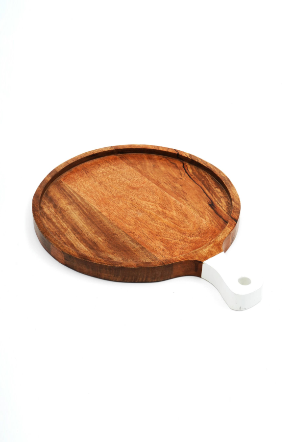 Expo Bazaar Dunphy Handcrafted Wooden Cheese Board Serving Tray - Brown