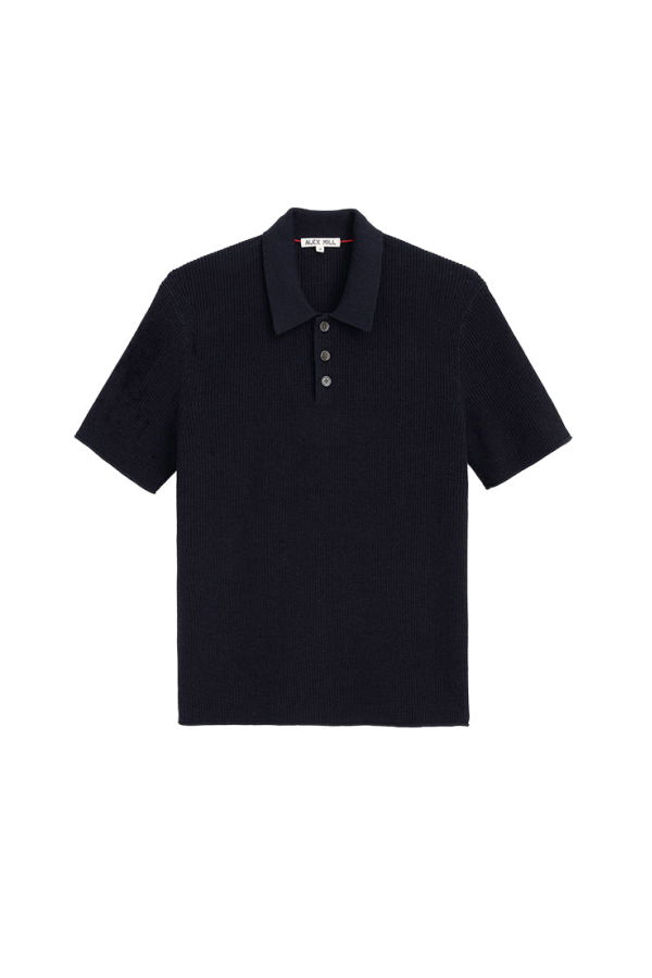 Alex Mill Eastwood Polo Sweater - Navy