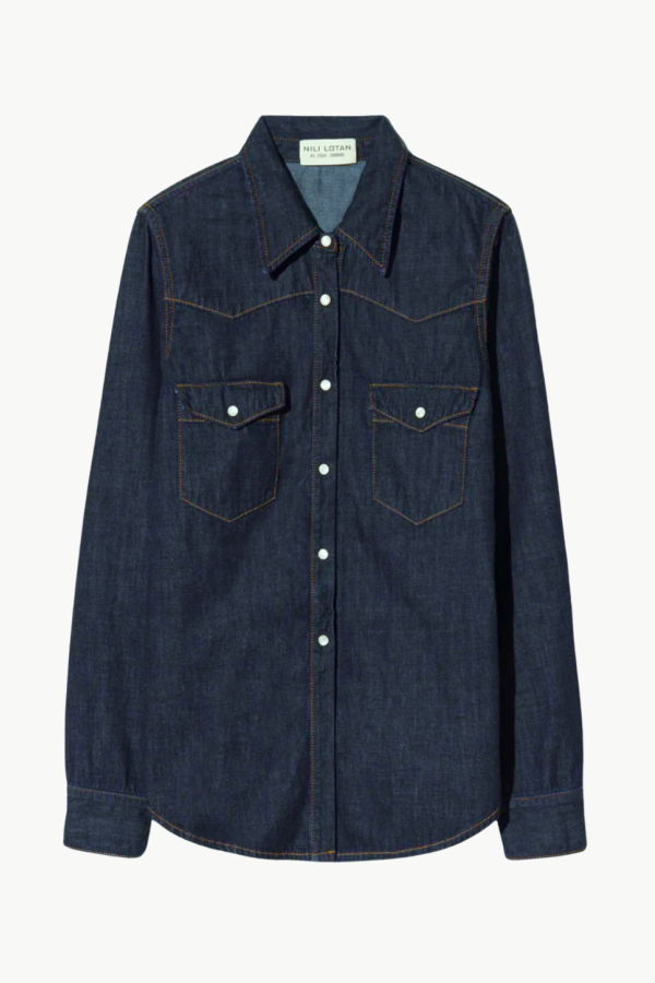 Nili Lotan Travis Shirt - Indigo Rinse