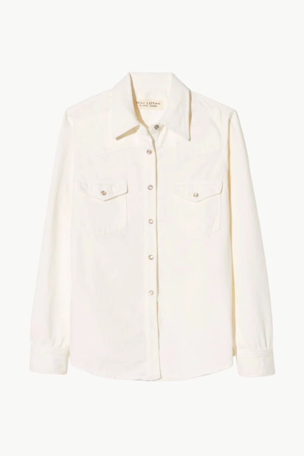 Nili Lotan Travis Shirt - Cream