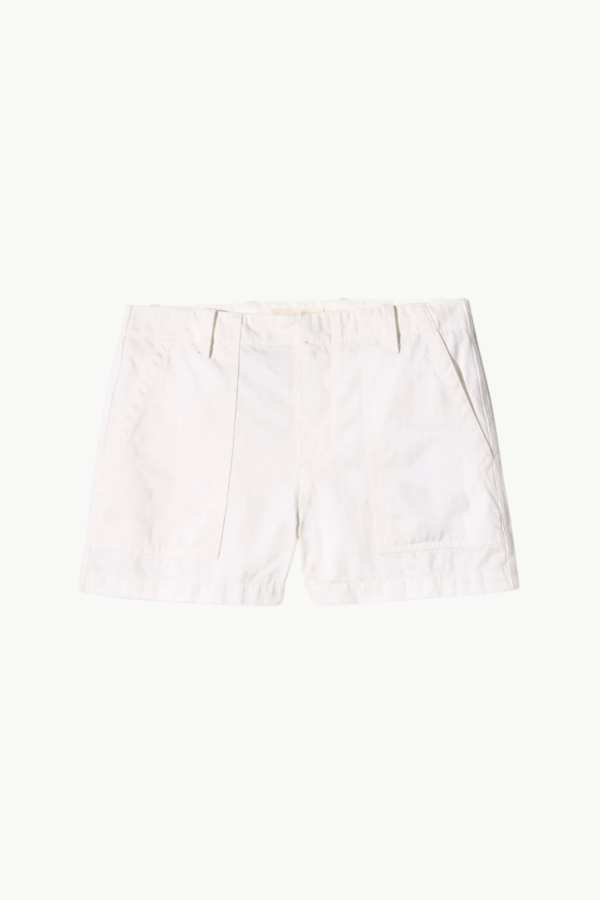 Nili Lotan Utility Herringbone Short - Vintage Cream