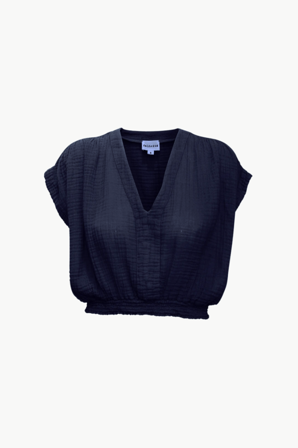 FELICITE Vacay Top Gauze - Navy