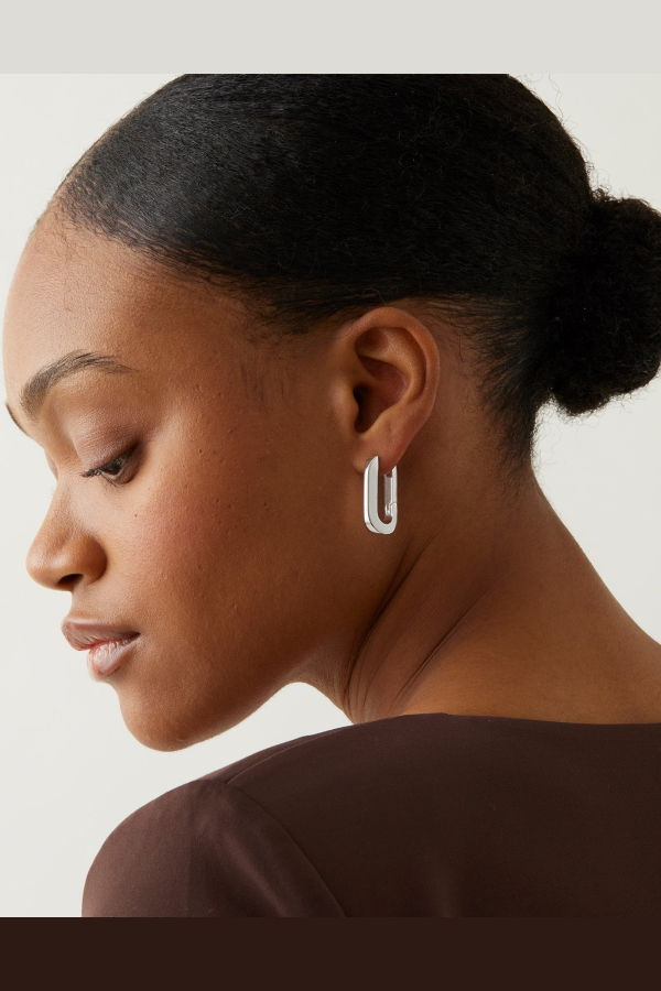Jenny Bird U-Link Earrings - Platinum