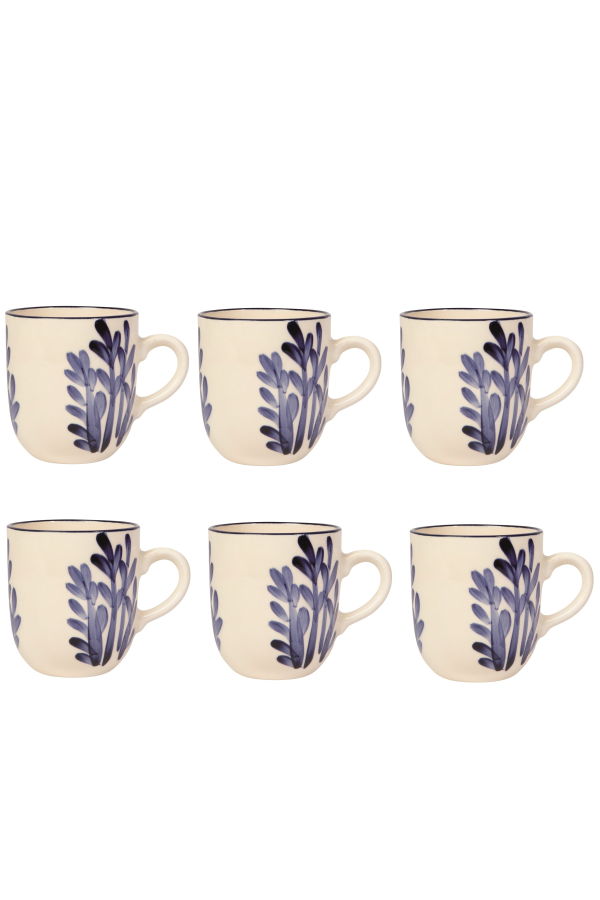 Danica Brands Set of 6 Floren Hand-Painted Turkish Mug