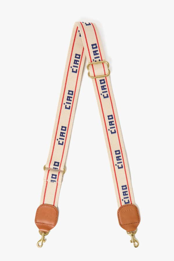 Clare V. Adjustable Crossbody Strap / Ciao With Double Stripe