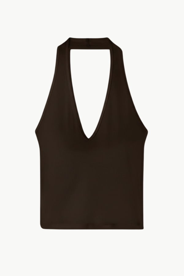 Nili Lotan Britt Halter Top - Cocoa