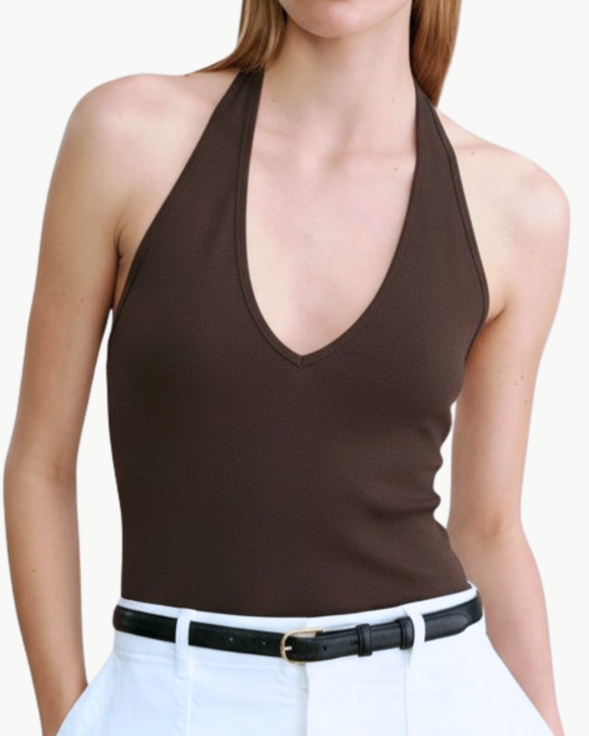 Nili Lotan Britt Halter Top - Cocoa - Image 2 of 3