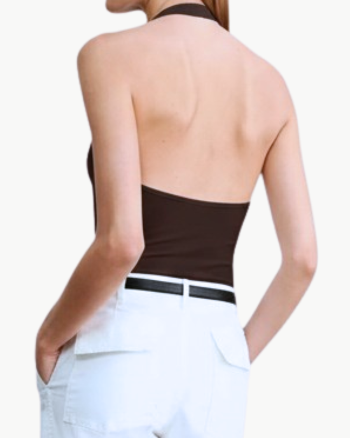 Nili Lotan Britt Halter Top - Cocoa - Image 3 of 3