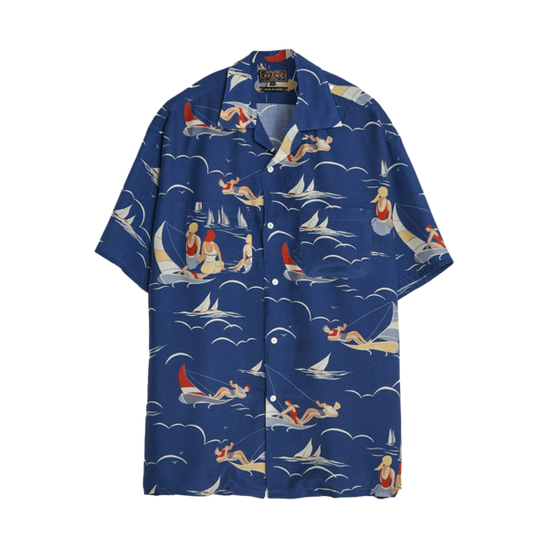 Beams Plus Open Collar Cupro Print Shirt Beams Plus Open Collar Cupro Print Shirt