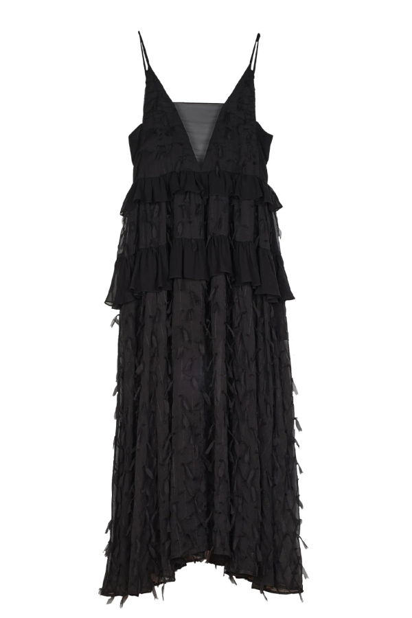 Rachel Comey Corbin Feathered Chiffon Dress