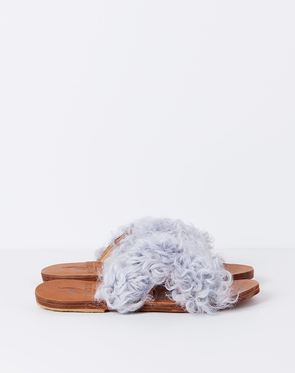 Brother Vellies Lamu Sandal - Lavender Curly Goat - Image 2 of 9