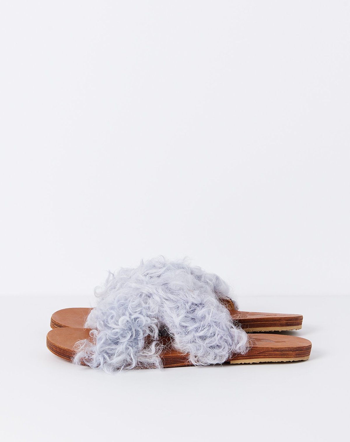 Brother Vellies Lamu Sandal - Lavender Curly Goat - Image 5 of 9