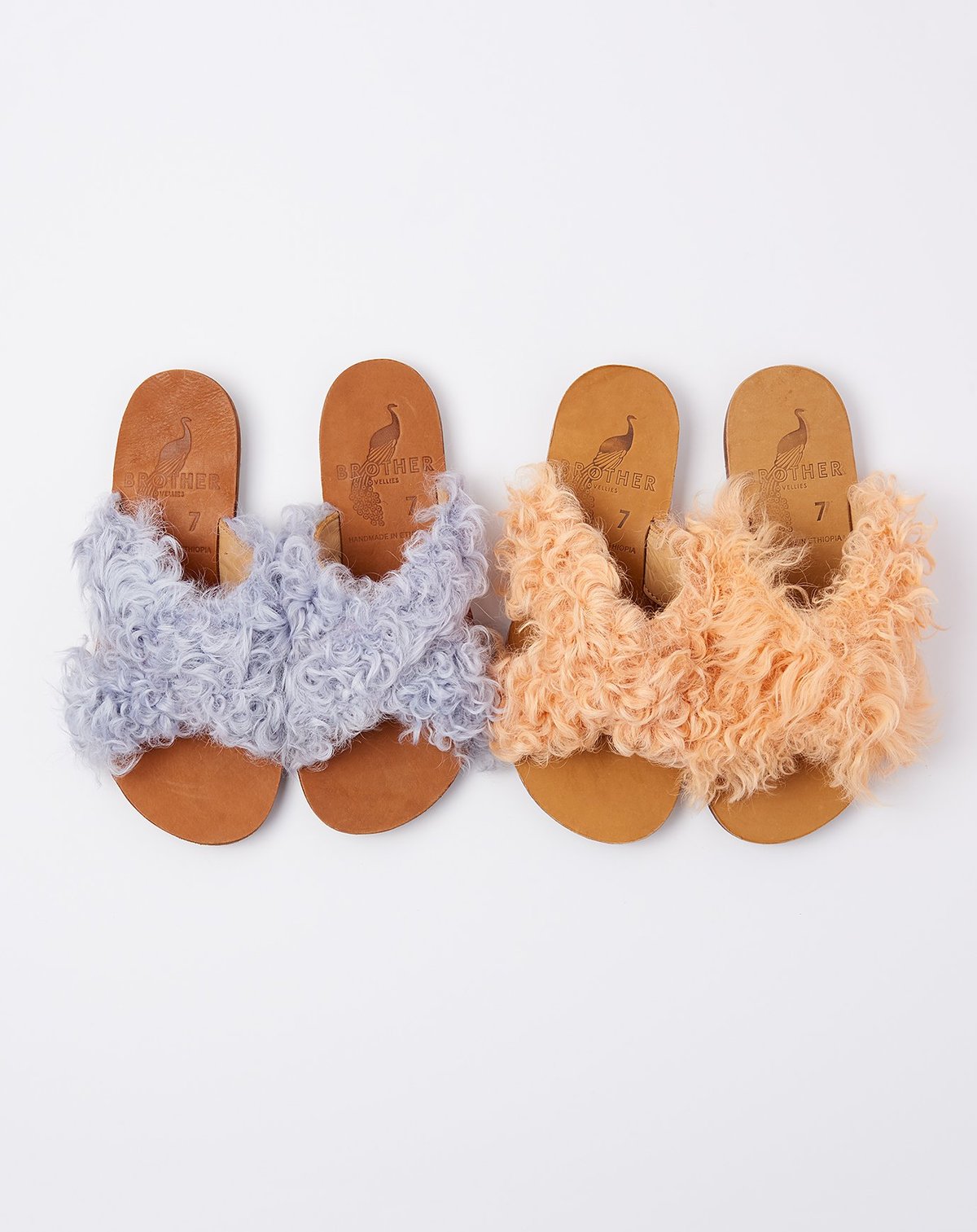 Brother Vellies Lamu Sandal - Lavender Curly Goat - Image 9 of 9