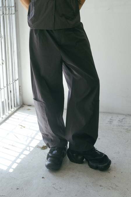 AMOMENTO Wool Wrap Pants - Black | Garmentory