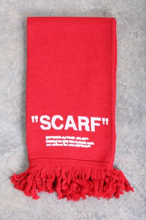 Off-White Quote Scarf - red | Garmentory