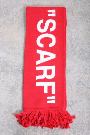 Off-White Quote Scarf - red | Garmentory