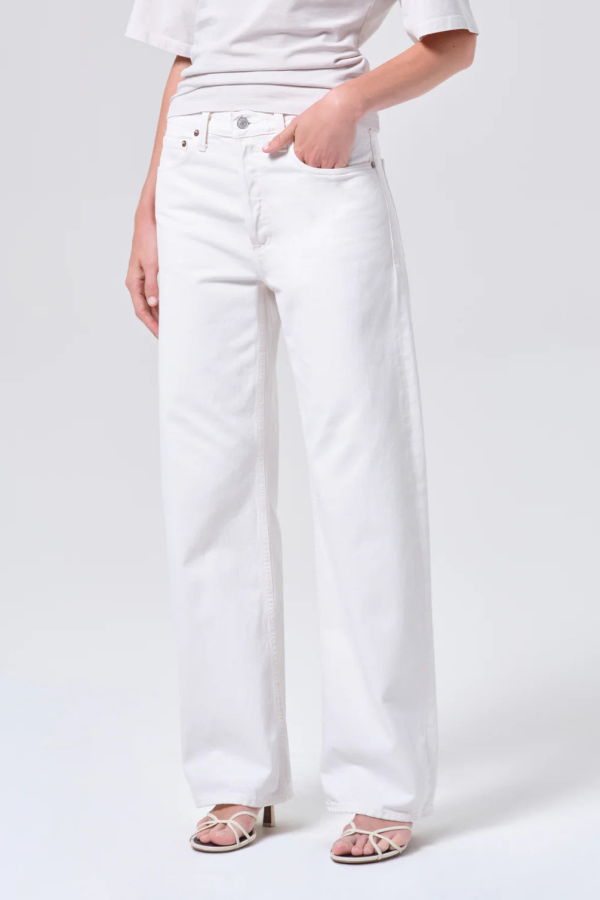 AGOLDE Arc 32 In Jean - Chalk White